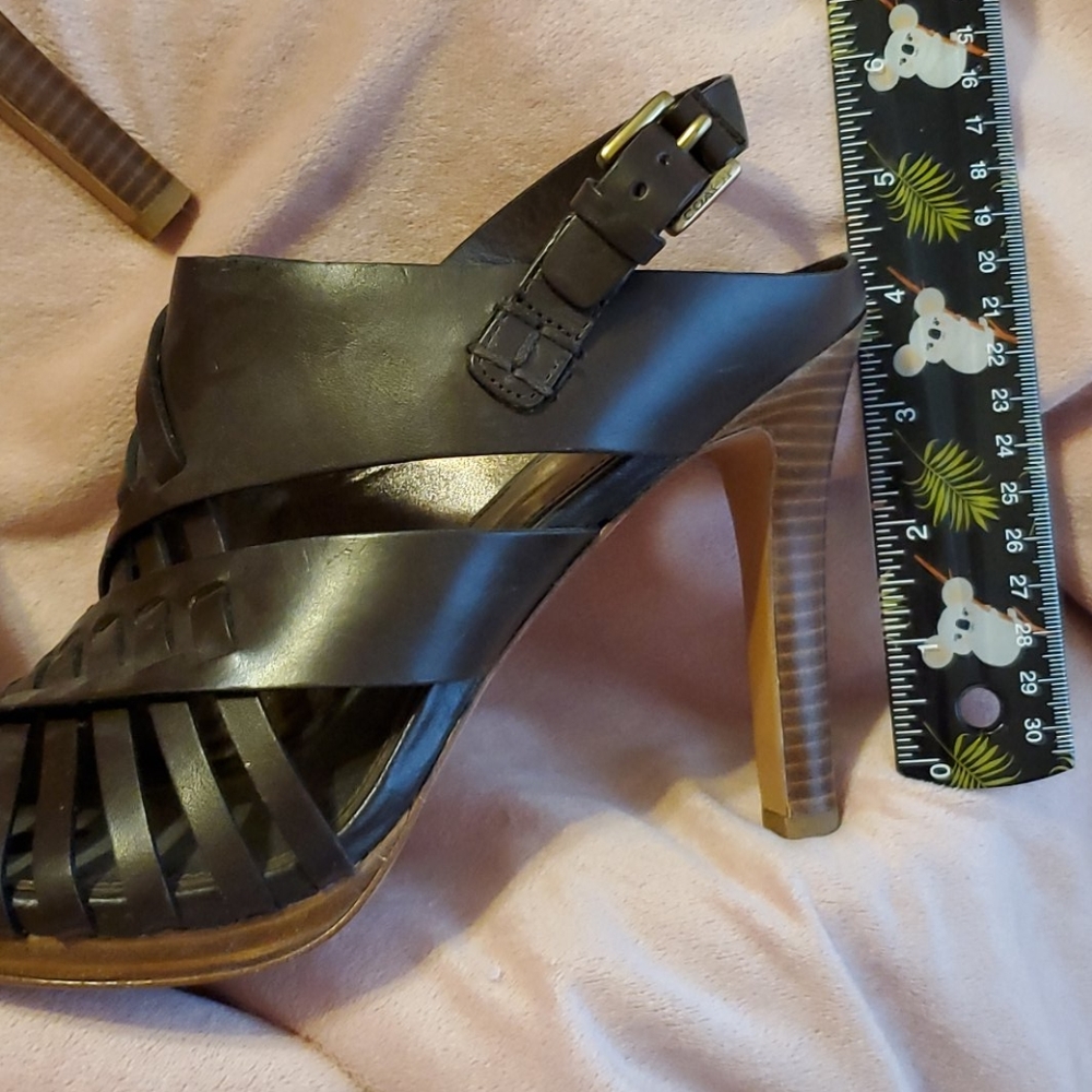 Coach Brown Strappy Sandals - Picture 2 of 4